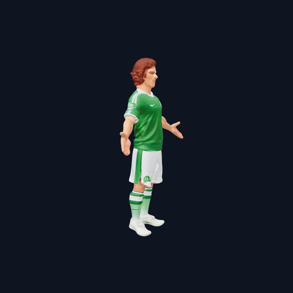 D Character Model  Soccer Player Rigged with PBR Textures